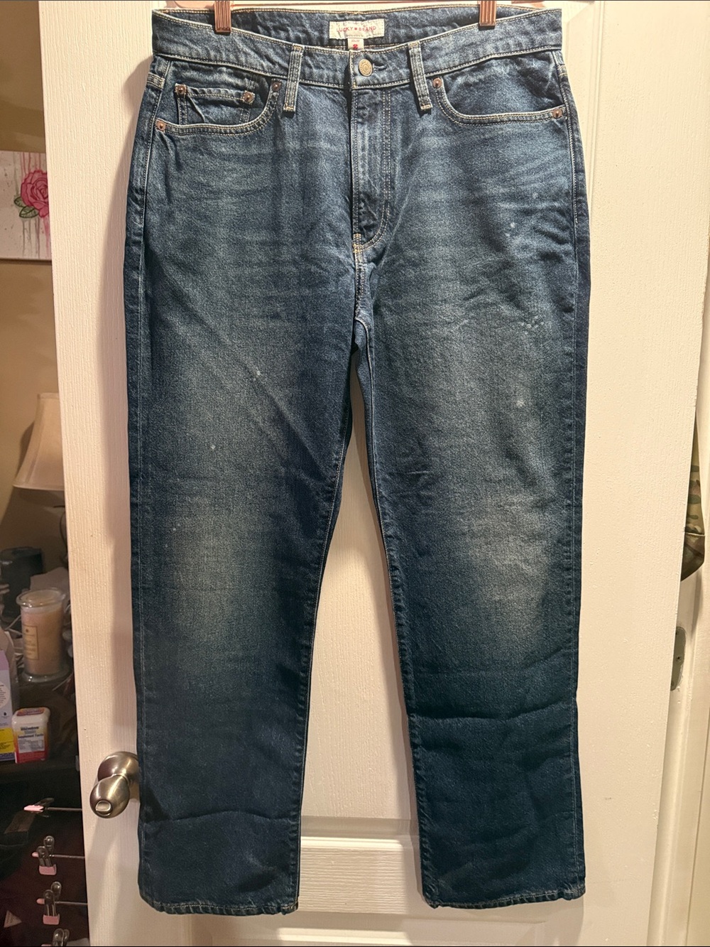 Lucky Brand Men's Straight Jeans in Medium Blue Wash